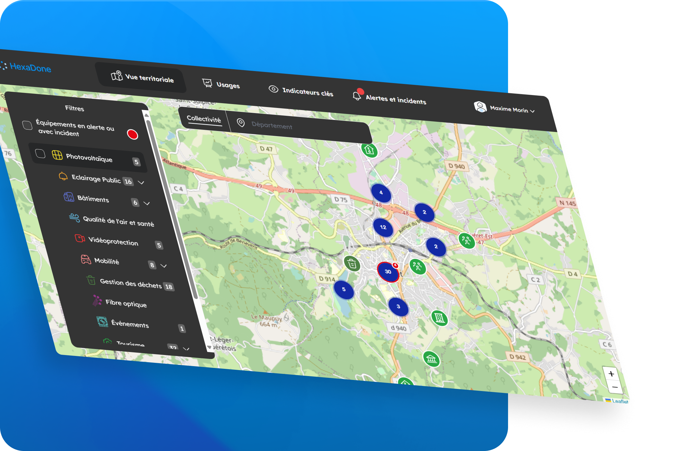 Supervisez et pilotez votre territoire depuis une vue cartographique